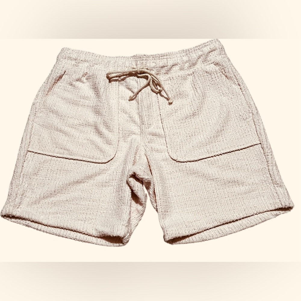 Malibu by Drill Company men’s soft Pink Textured Shorts adjustable‎ waist medium